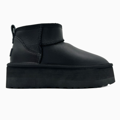 UGG Classic Ultra Mini Black Leather